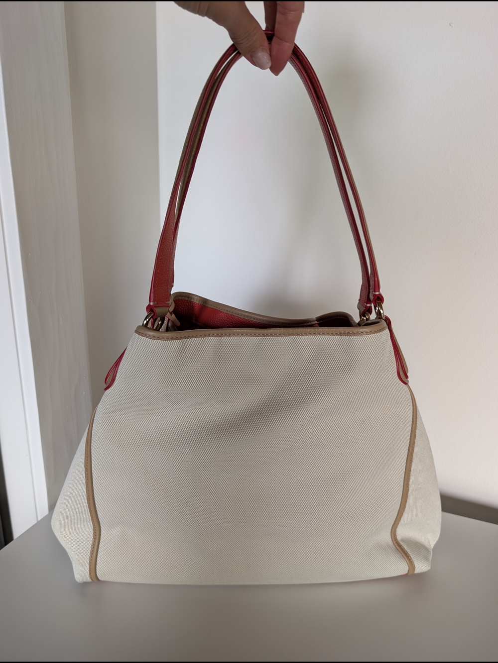 Coach Edie 31 Canvas Leather Shoulder Bag - Picture 3 of 13